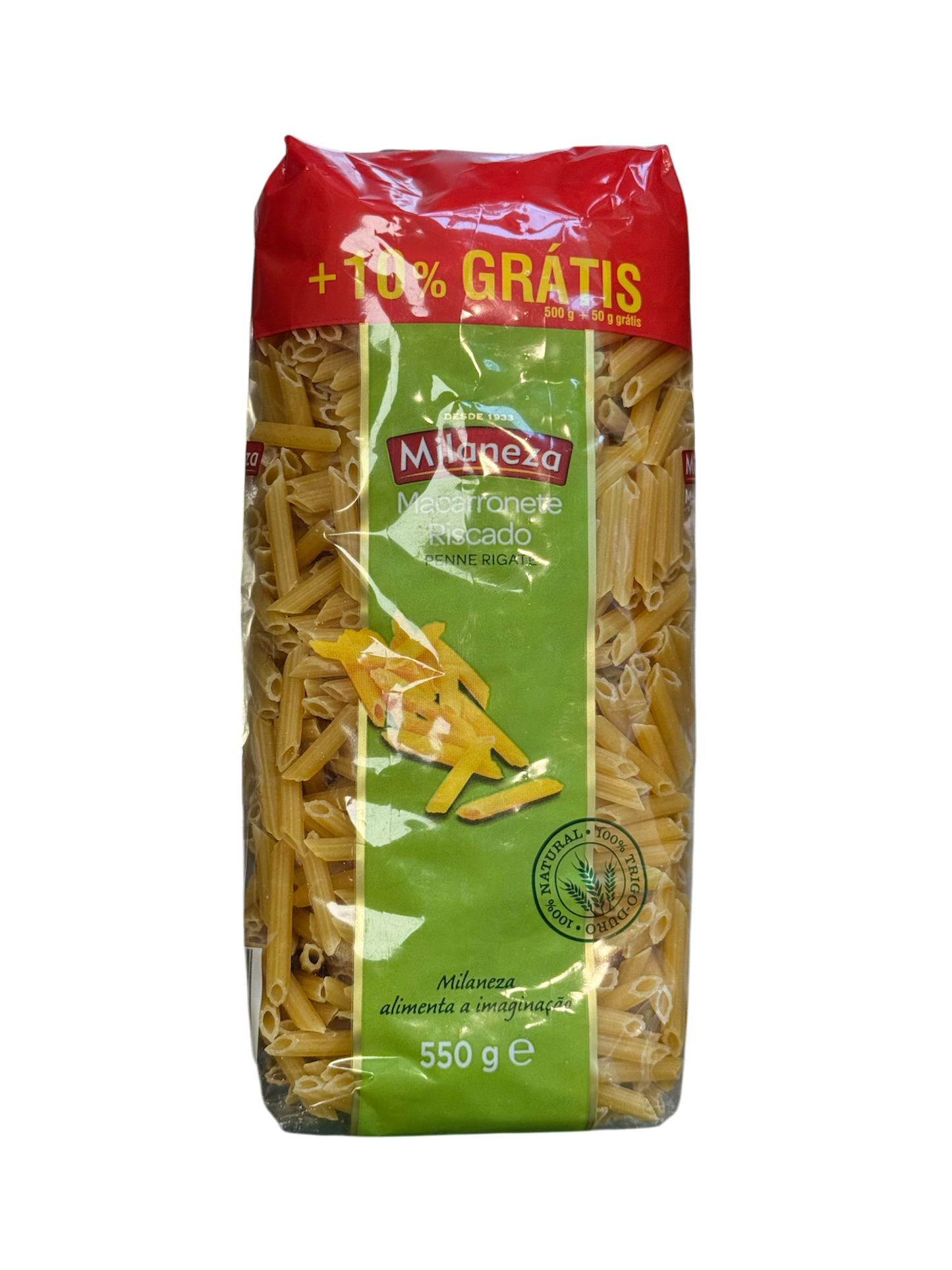 PATE MACARRONETE RISCADO MILANEZA 550G