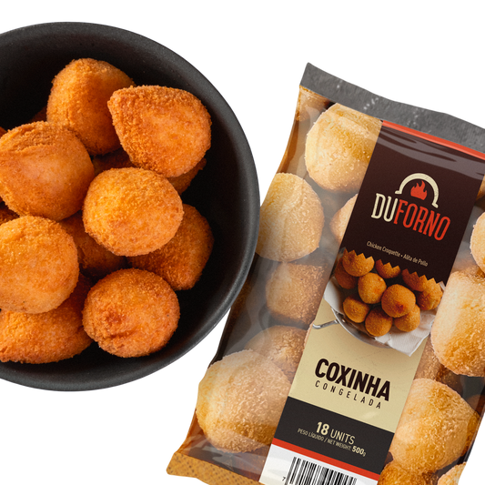 MINI COXINHAS DE FRANGO FRITAS CONGELADAS DUFORNO 18UN. 500G