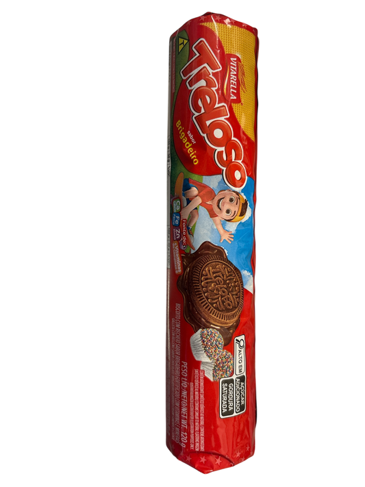 Biscoito recheado treloso brigadeiro