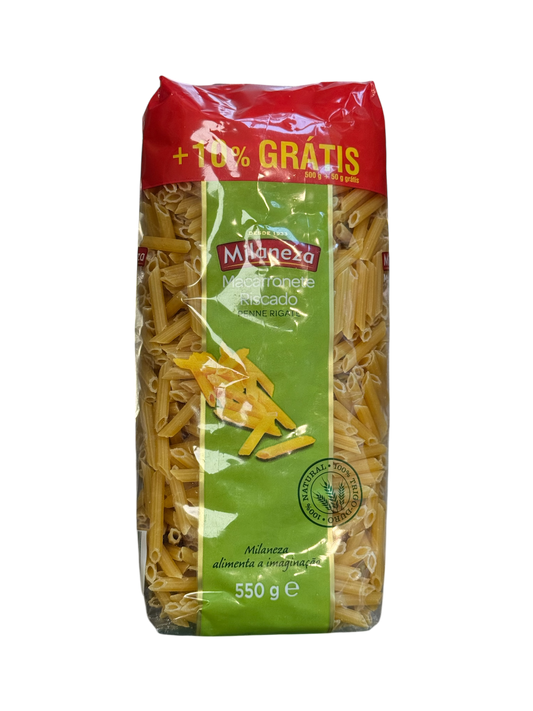 PATE MACARRONETE RISCADO MILANEZA 550G