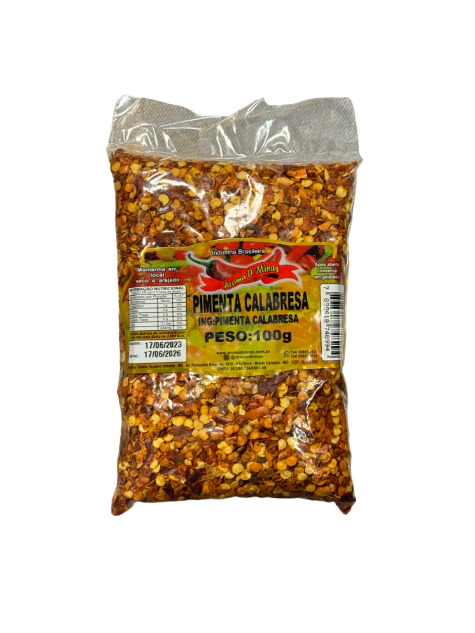 PIMENT CALABRESA AROMA DE MINAS 100G